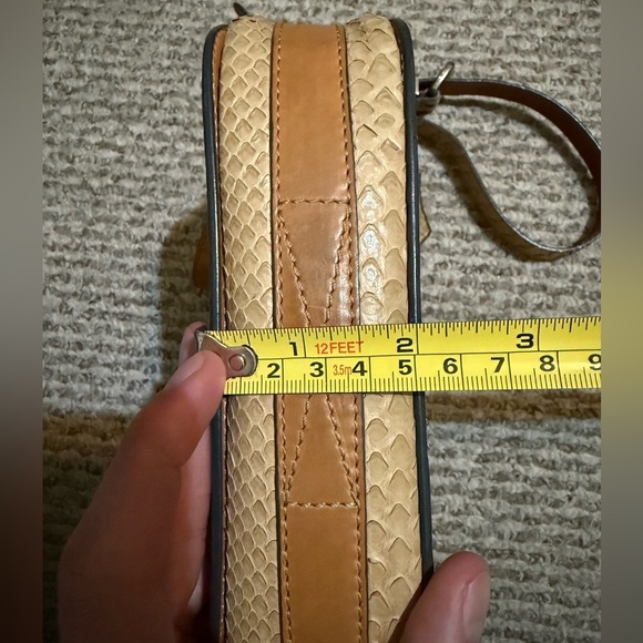 Barbara Bui Tan Python With Metal Details Crossbody Bag O/S - Picture 12 of 14
